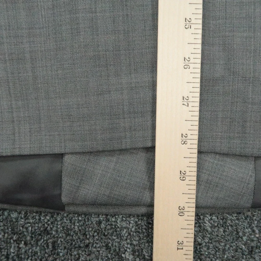 Express Blazer Mens 38R Gray Photographer Double Breasted Fitted Wool Sport Coat